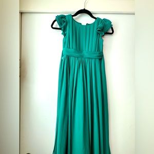 Castle Fairy Flower Girl Dress Chiffon Flutter Sleeve